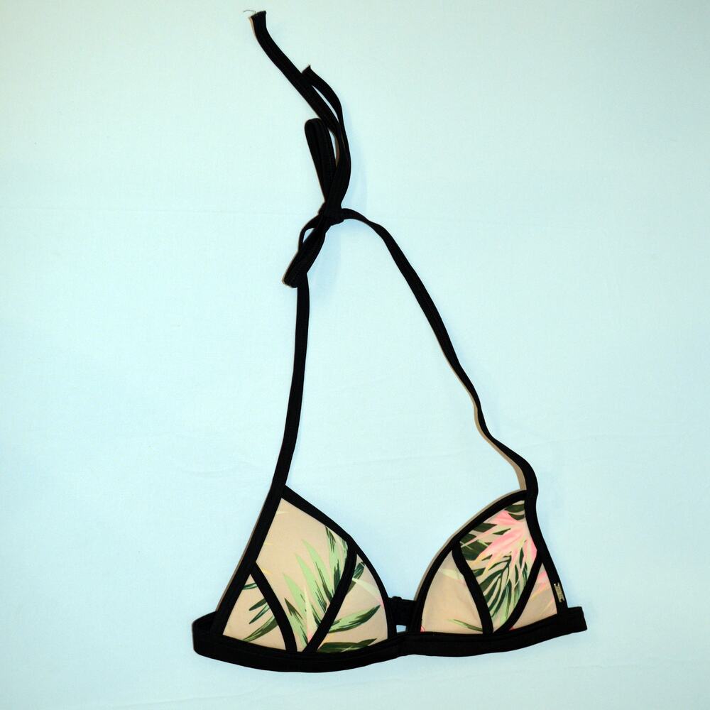 victoria's Secret pink small women's tropical triangle lightly padded bikini top